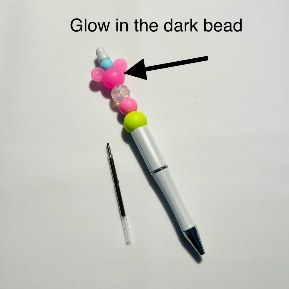 Mickey Silicone Bead Pen w/ 1 ink refill
